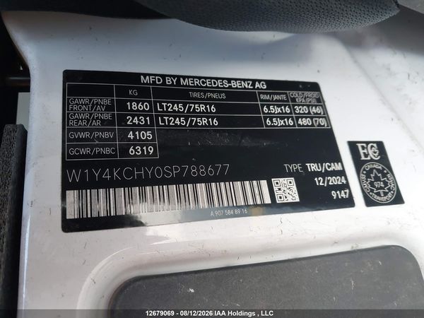 2025 MERCEDES-BENZ SPRINTER 2500 HIGH ROOF 4-CYL DIESEL