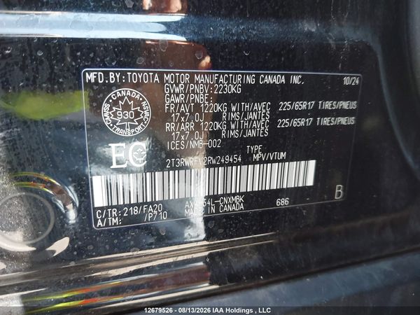 2024 TOYOTA RAV4 HYBRID XLE — I9