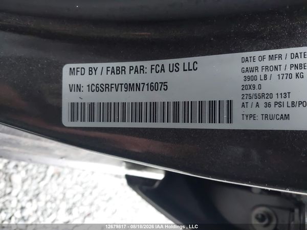 2021 RAM 1500 SPORT