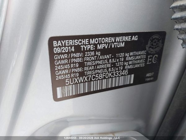 2015 BMW X3 XDRIVE35i