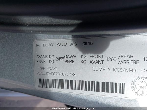 2016 AUDI A6 — I19