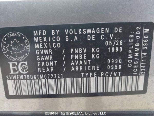 2026 VOLKSWAGEN JETTA COMFORTLINE — I10