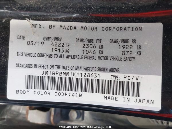 2019 MAZDA MAZDA3 GT