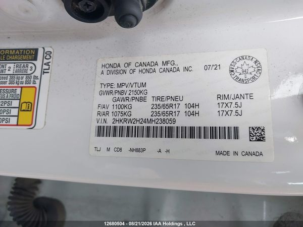 2021 HONDA CR-V LX