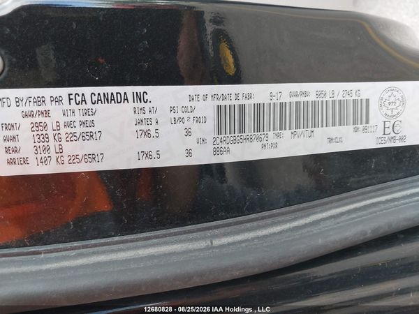 2017 DODGE GRAND CARAVAN CVP/SXT