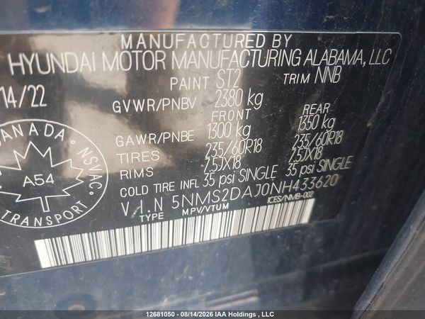 2022 HYUNDAI SANTA FE SEL
