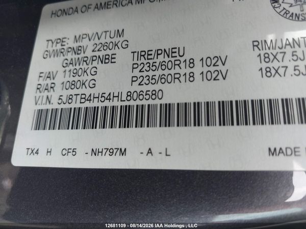 2017 ACURA RDX TECHNOLOGY — I19