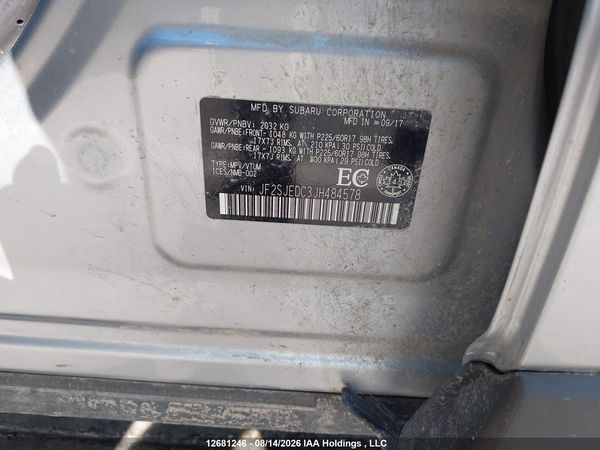 2018 SUBARU FORESTER 2.5I CONVENIENCE — I17