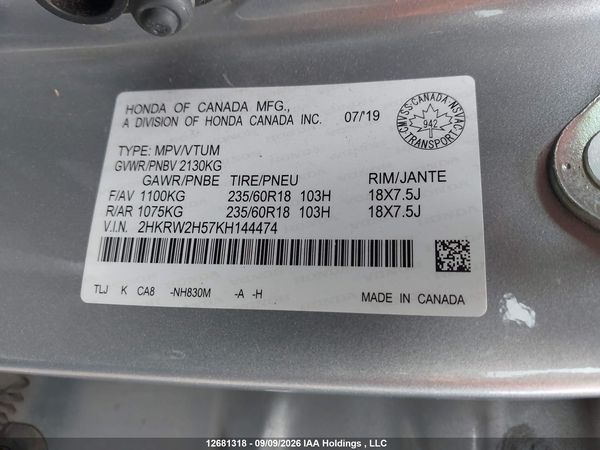 2019 HONDA CR-V EX — I19