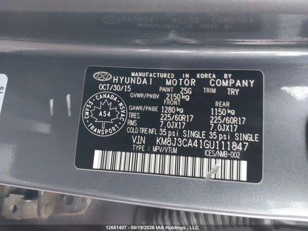 2016 HYUNDAI TUCSON PREMIUM