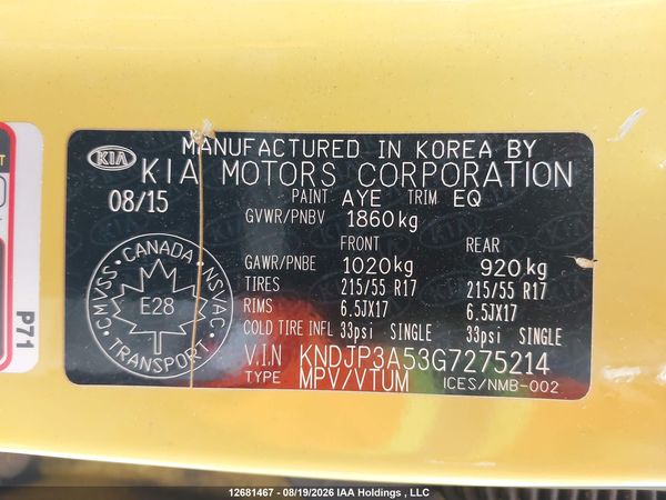 2016 KIA SOUL Exclaim