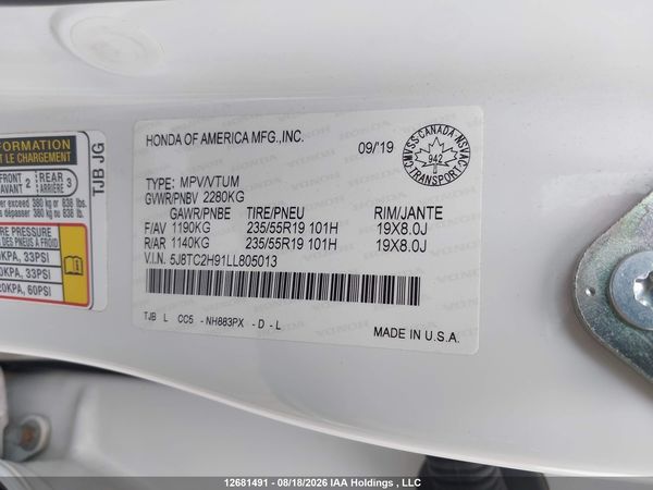 2020 ACURA RDX PLATINUM ELITE