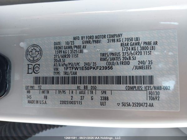 2023 FORD F-150 SuperCrew — I9