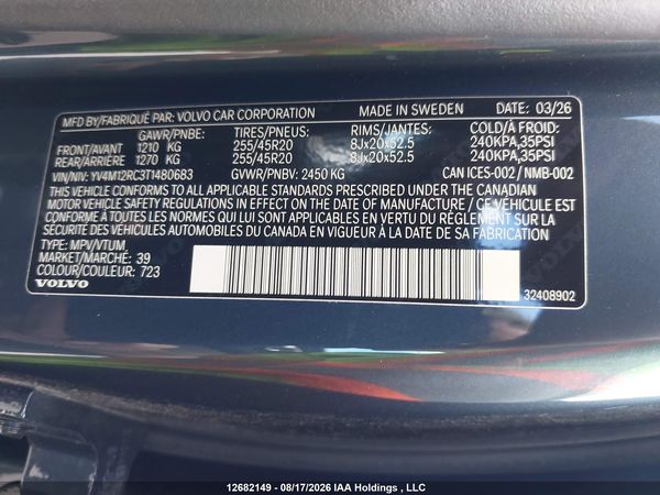 2026 VOLVO XC60 MILD HYBRID