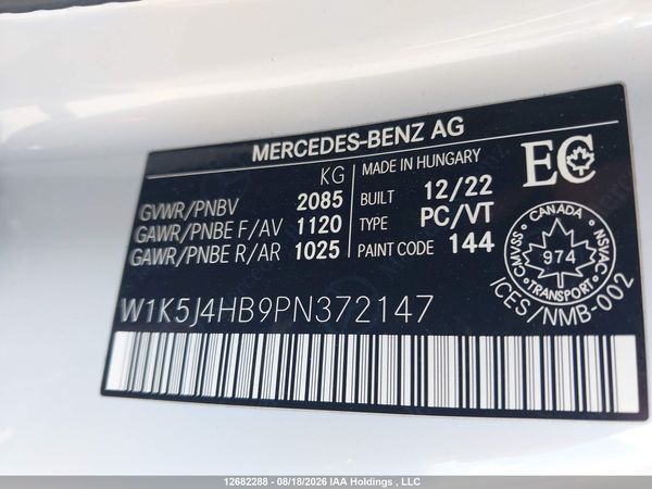 2023 MERCEDES-BENZ CLA 250 COUPE 4MATIC