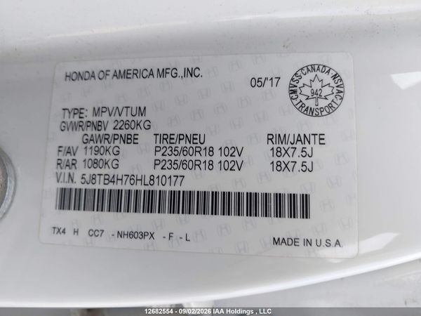 2017 ACURA RDX ELITE