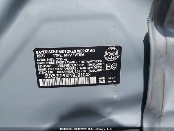 2022 BMW X3 XDRIVE30I