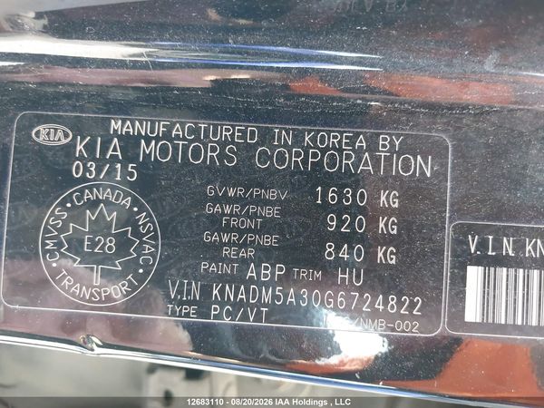 2016 KIA RIO