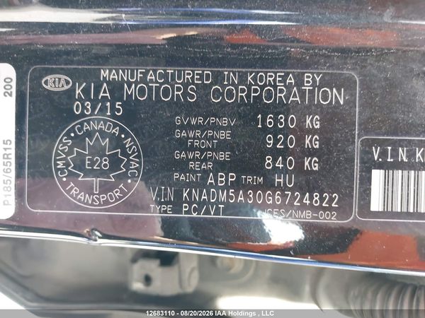 2016 KIA RIO