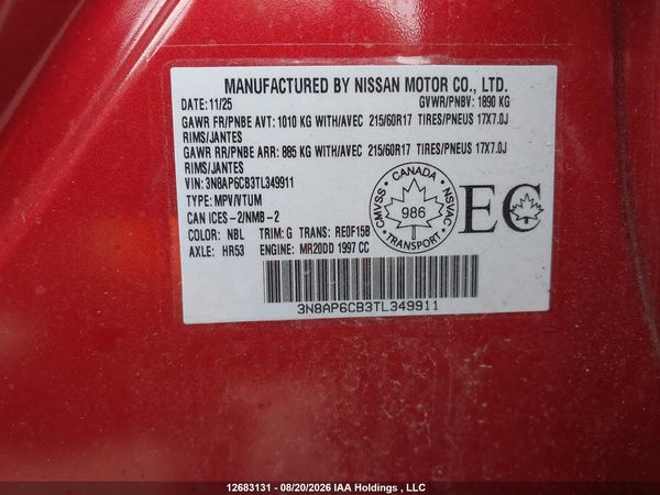 2026 NISSAN KICKS SV AWD CVT