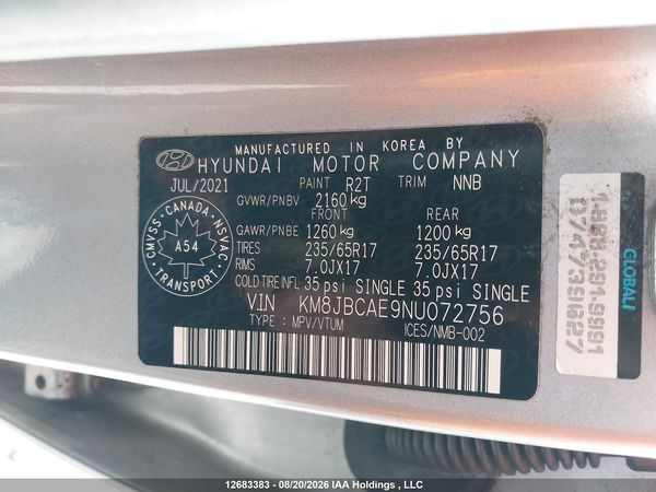 2022 HYUNDAI TUCSON ESSENTIAL AWD