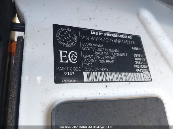 2022 MERCEDES-BENZ SPRINTER 2500 907 (VS30) — I21