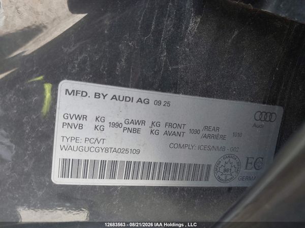 2026 AUDI A3 PREMIUM/PREMIUM PLUS — I9