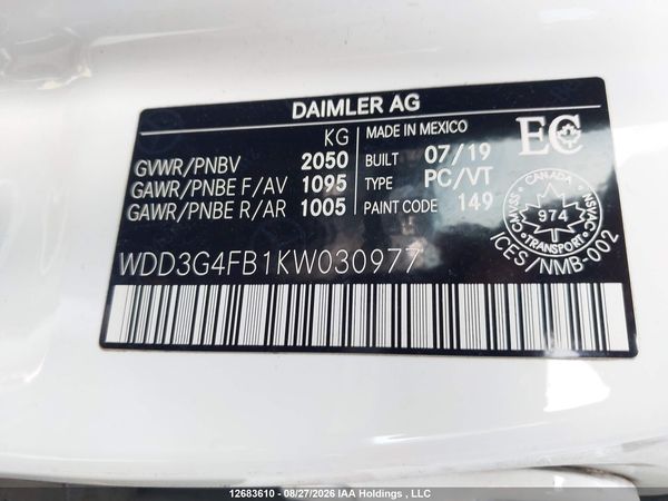 2019 MERCEDES-BENZ A 220 4MATIC
