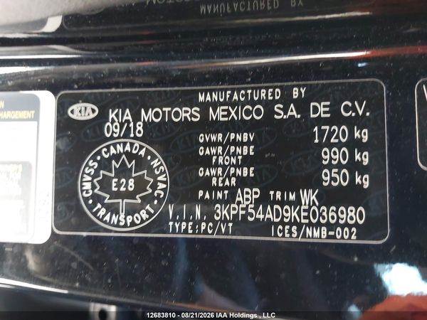 2019 KIA FORTE