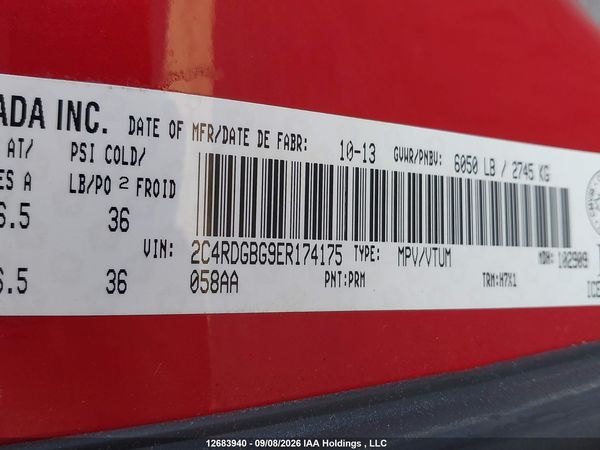 2014 DODGE GRAND CARAVAN SE — I9