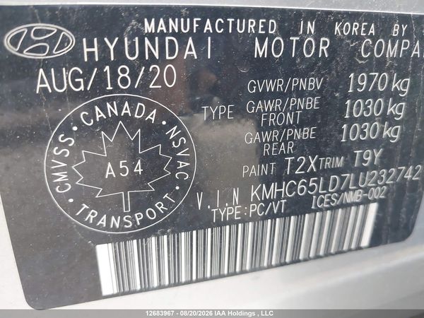 2020 HYUNDAI IONIQ SE