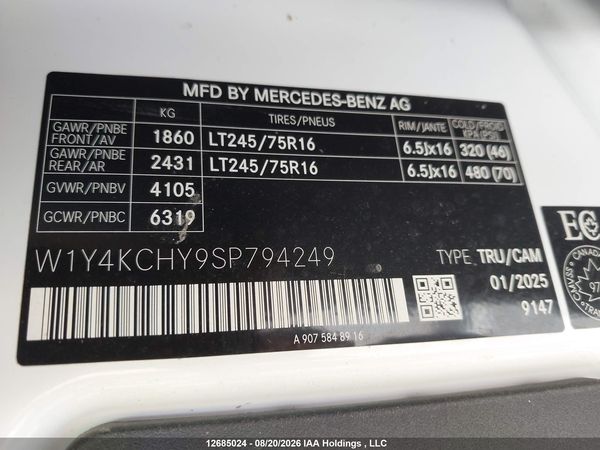2025 MERCEDES-BENZ SPRINTER 2500 907 (VS30)