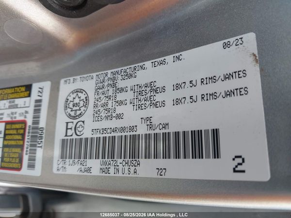 2024 TOYOTA TUNDRA SR 4X2