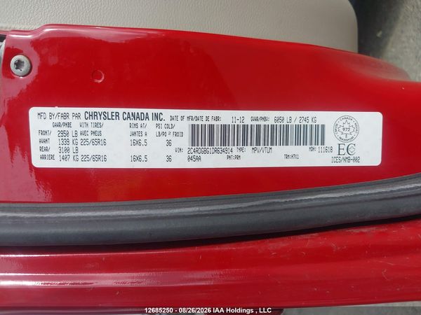 2013 DODGE GRAND CARAVAN SE