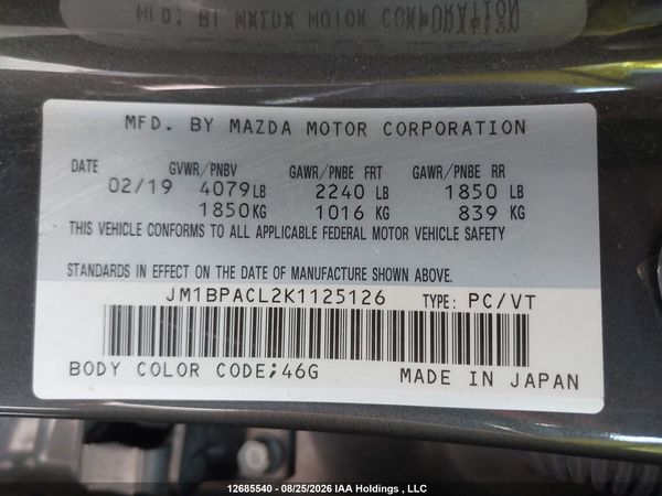2019 MAZDA MAZDA3 GS