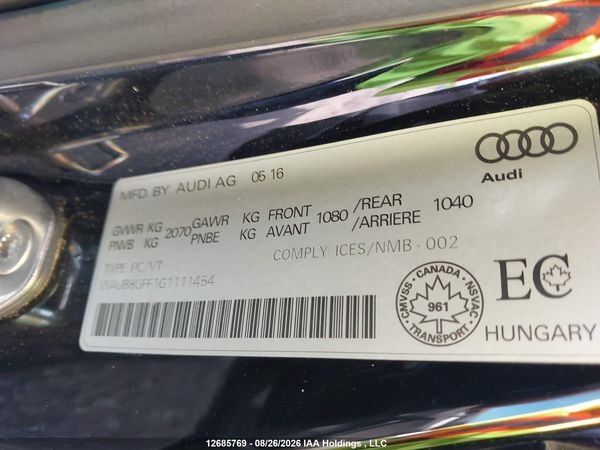 2016 AUDI A3 2.0T KOMFORT