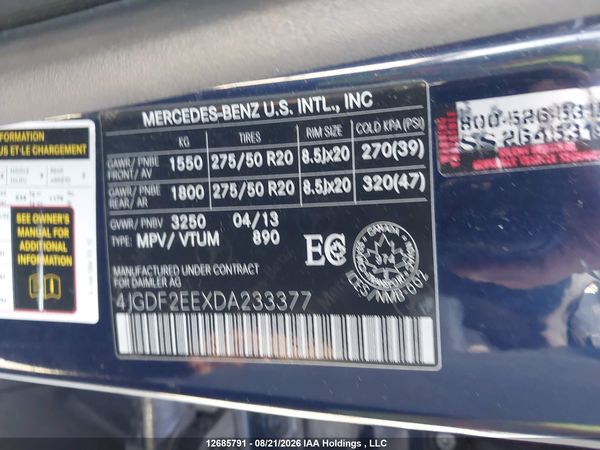 2013 MERCEDES-BENZ GL 350 BLUETEC 4MATIC
