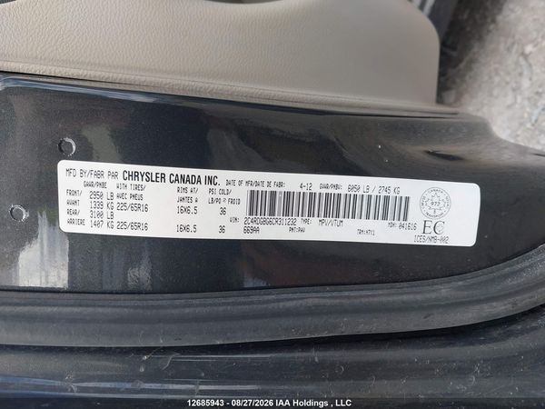 2012 DODGE GRAND CARAVAN SE/SXT