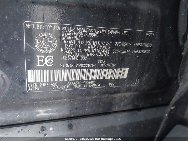 2021 TOYOTA RAV4 XLE/XLE PREMIUM
