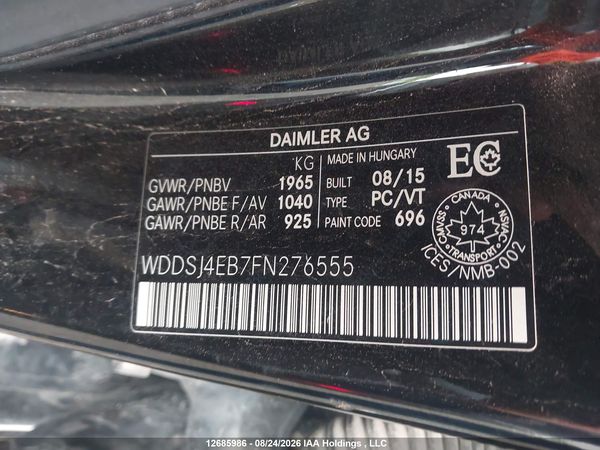 2015 MERCEDES-BENZ CLA 250 CLA250