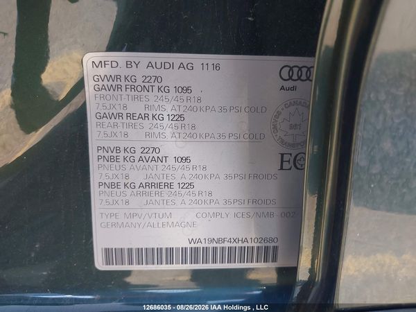 2017 AUDI A4 ALLROAD 2.0T TECHNIK