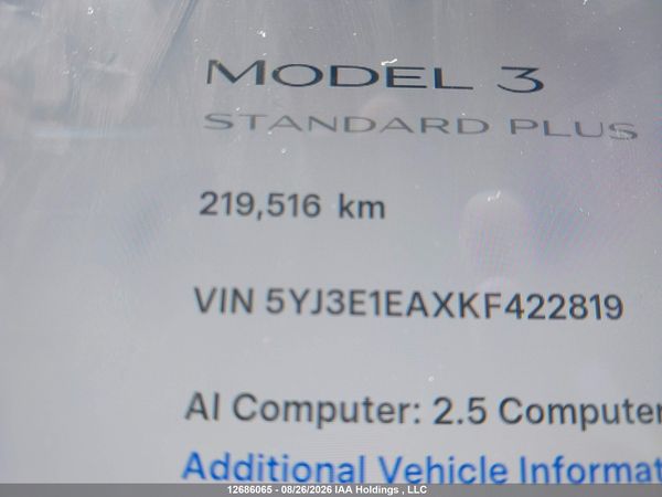 2019 TESLA MODEL 3