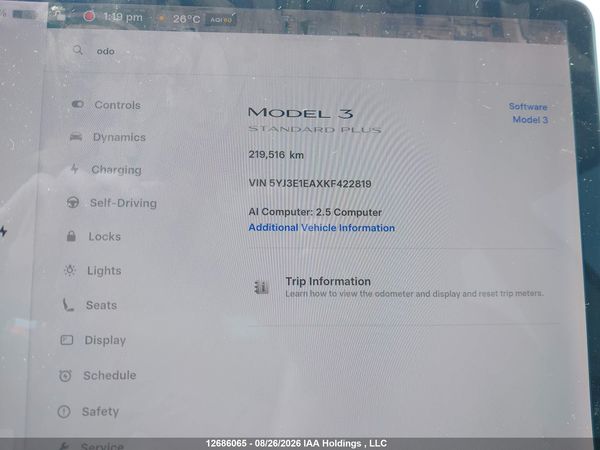 2019 TESLA MODEL 3