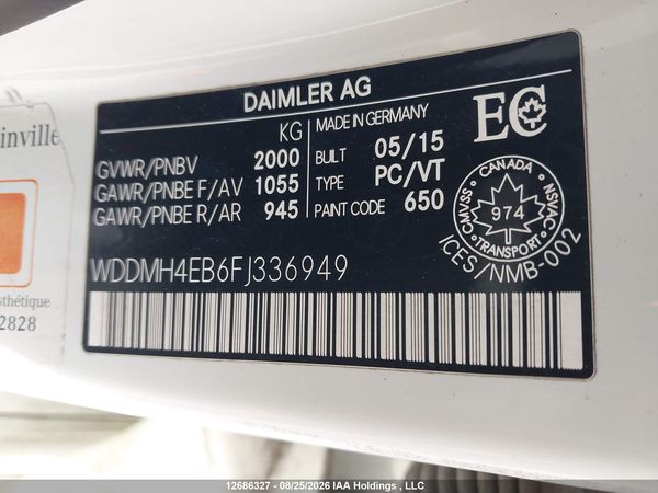2015 MERCEDES-BENZ B250