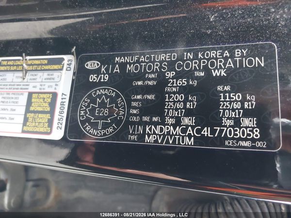 2020 KIA SPORTAGE LX — I20