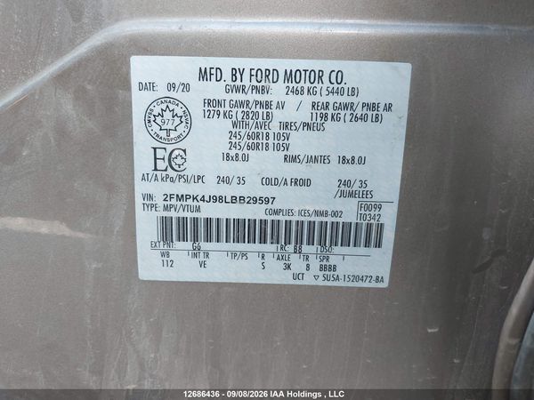 2020 FORD EDGE SEL