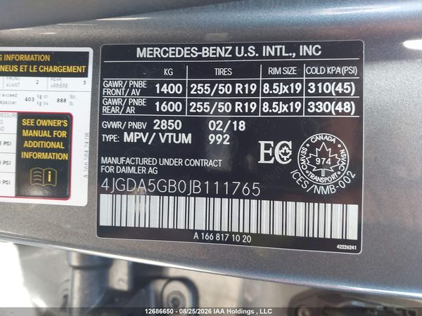 2018 MERCEDES-BENZ GLE 400 4MATIC