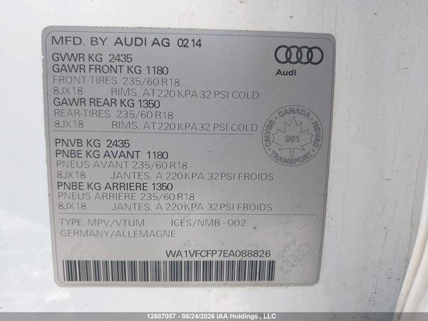2014 AUDI Q5 2.0 TECHNIK