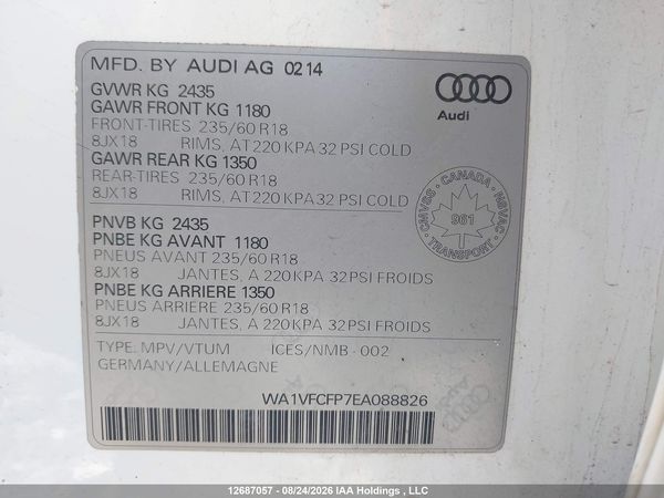 2014 AUDI Q5 2.0 TECHNIK