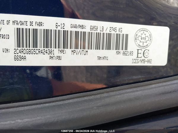 2012 DODGE GRAND CARAVAN SE/SXT